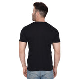 Men Solid V Neck Cotton Blend Grey T-Shirt